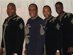 Larry Johnson (2nd right) with Ray Lewis/The Drifters in London