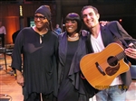 Sound check for Concert for Compassion - (right to left) Debbie Henry, Patti Labelle, JD